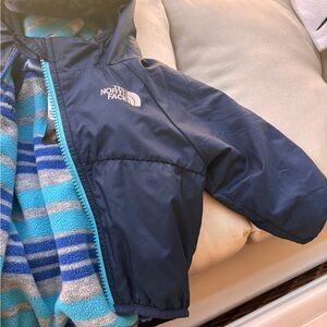 The North Face Kids Blue Reversible Fleece Jacket